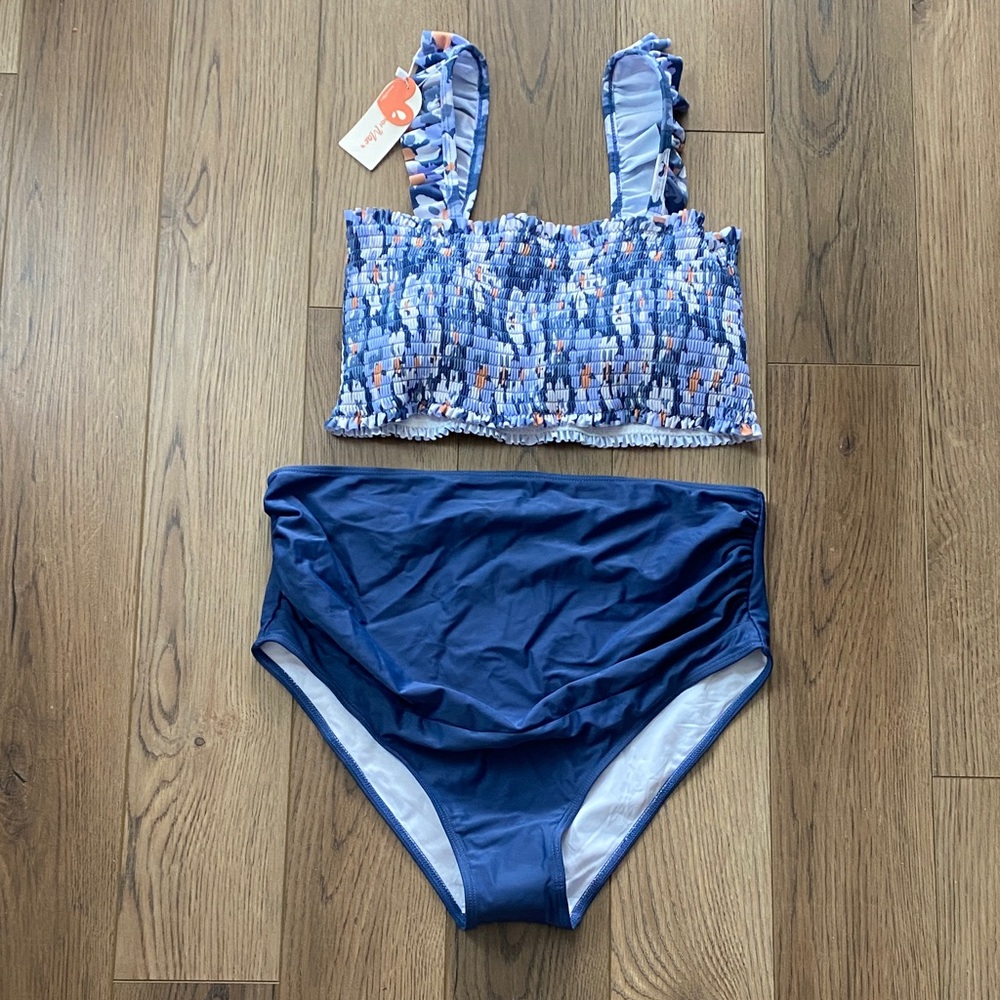 Summer Mae | Maternity Bikini | Blue Floral